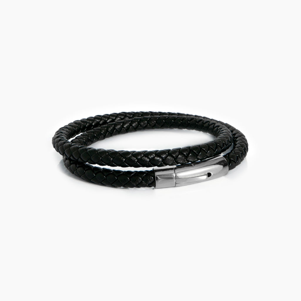 Leather Bracelet Silver