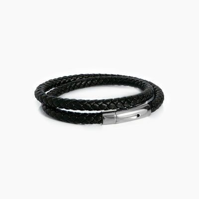 Leather Bracelet Silver