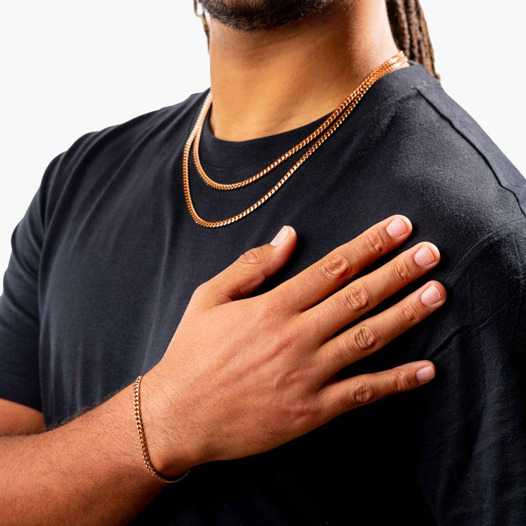 Cuban Chain Rose Gold - 4mm