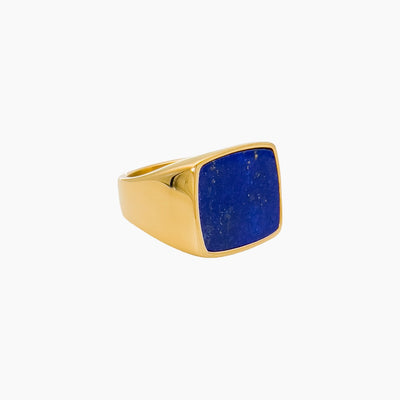 Lapis Signet Ring Gold