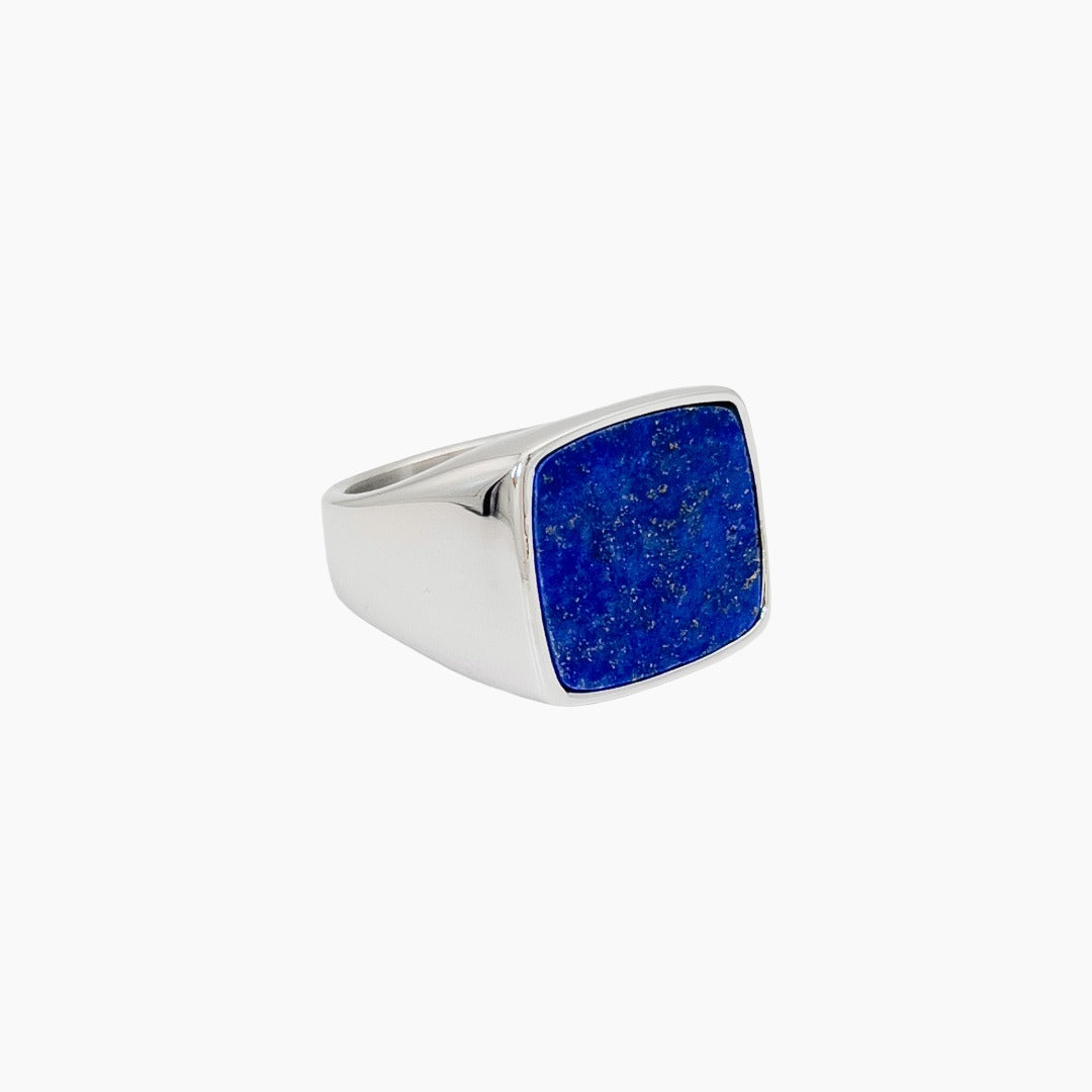 Lapis Signet Ring Silver
