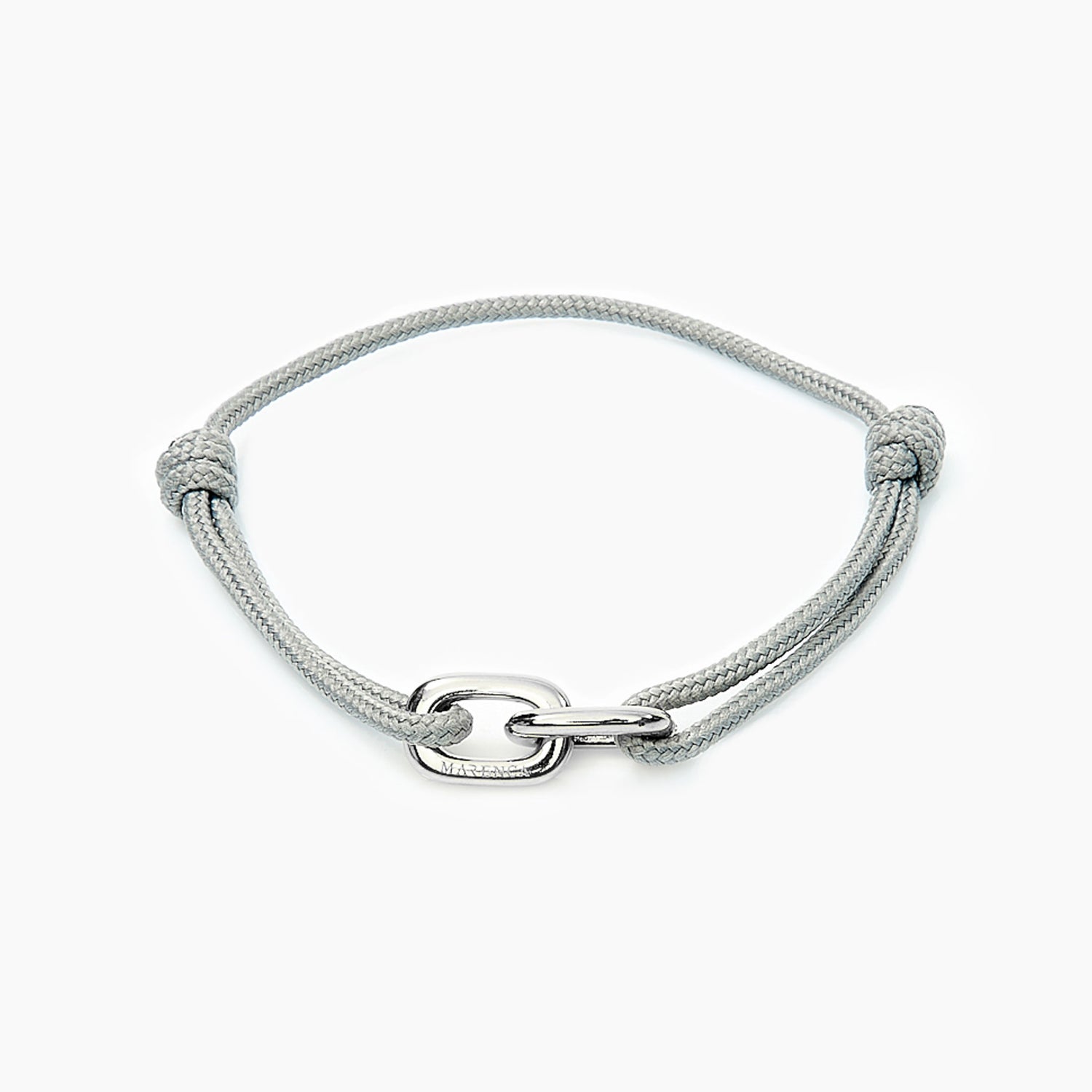 Grijze armband met Zilveren Ringen