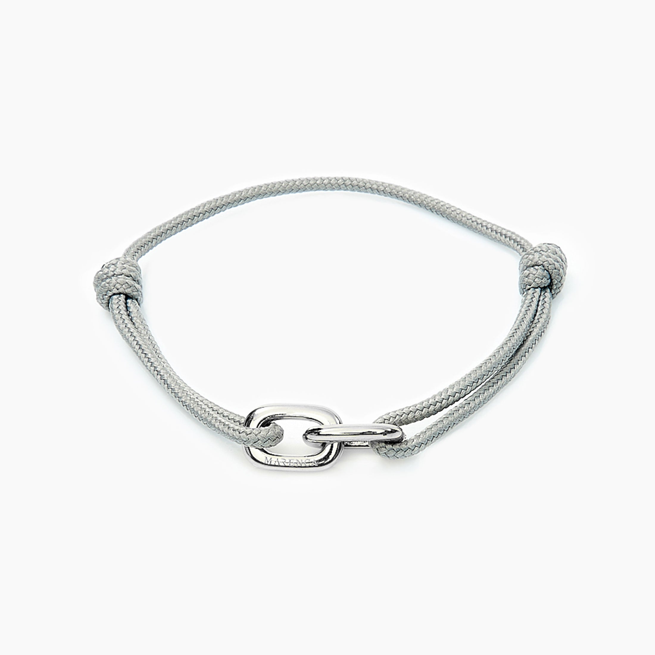 Grey Rope Bracelet Silver
