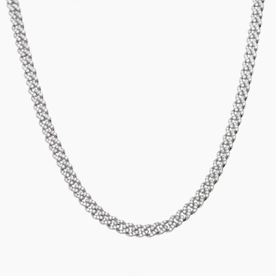 S925 Moissanite Cuban Chain Silver
